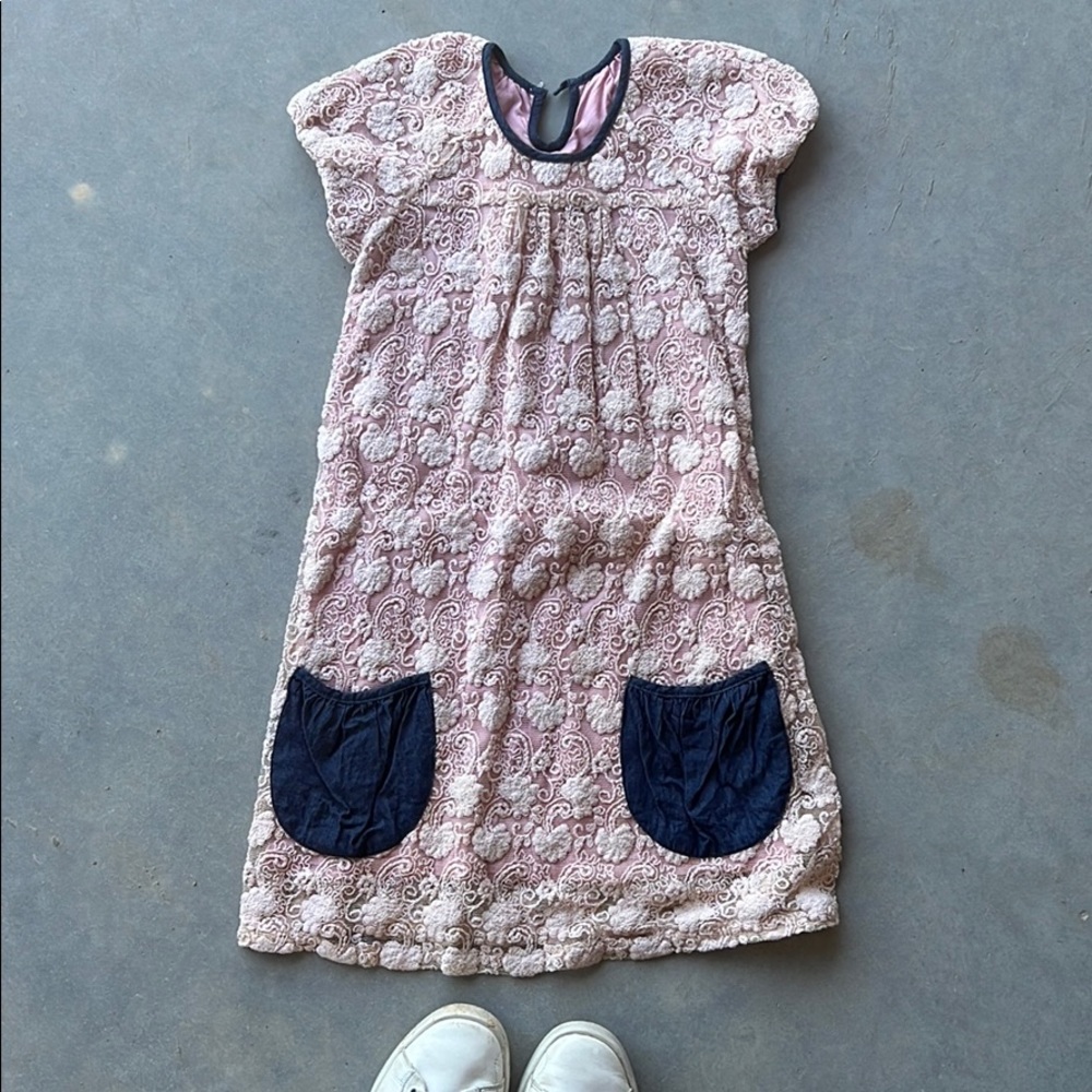 Paper Wings size 6 pink lace girls dress